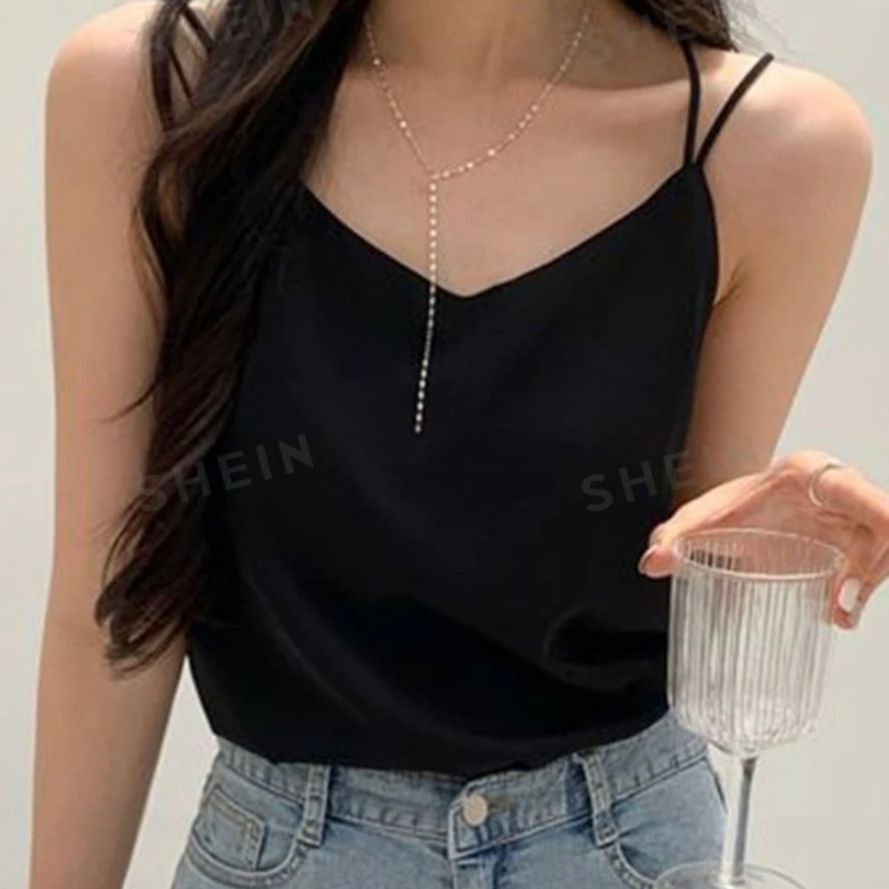 Dazy solid color loose casual tank top
